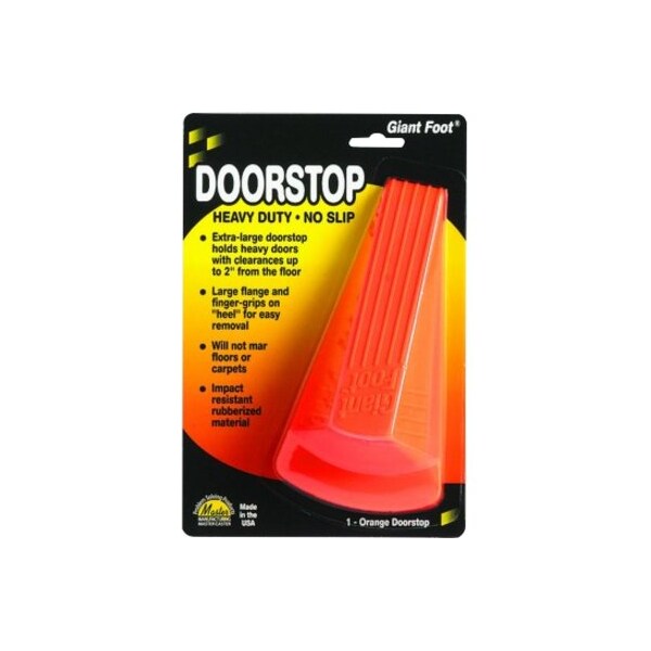 Doorstop, 3-1/2x6-3/4x2, Safety Orange